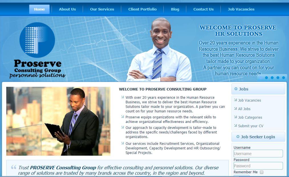 Proserve Consulting Proserve Consulting web design project