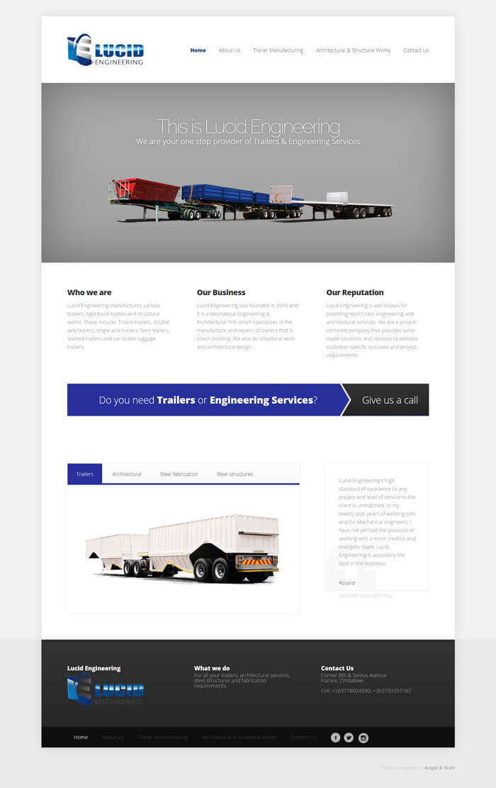 web design project for vaka concrete