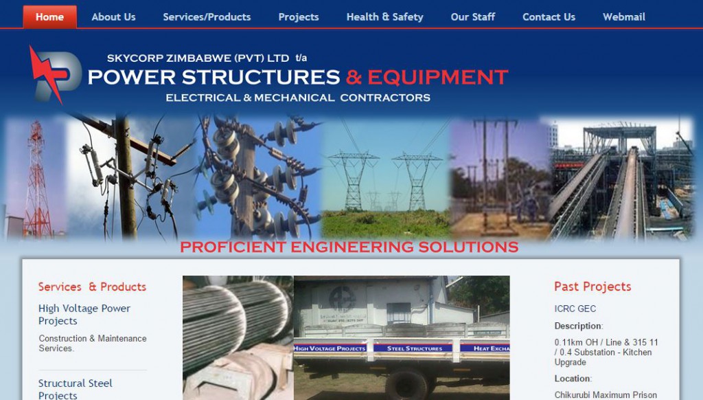 Power Structures web design